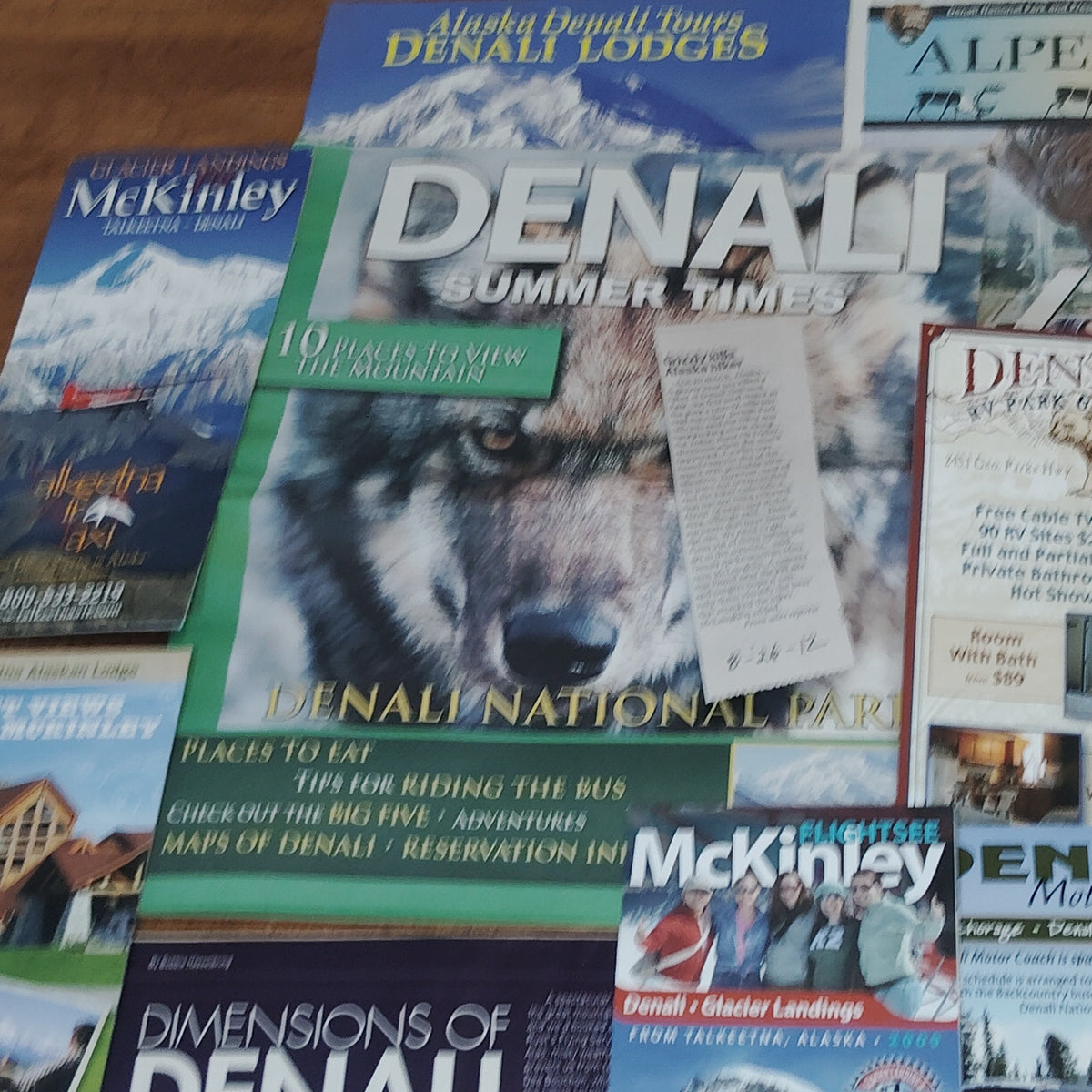 Vintage Denali National Park Alaska 2009 Travel Ephemera Souvenir Lot