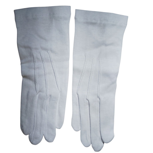 White Cotton Service Gloves – Size Large, Slip-On Style