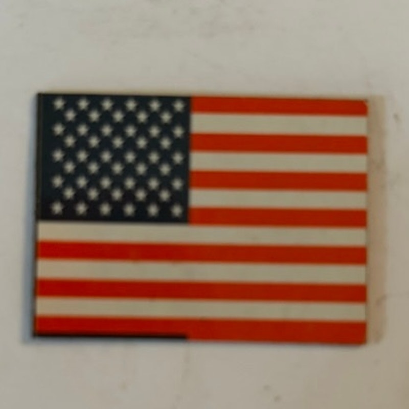 USA Flag Fridge Magnet Stars and Stripes Patriotic Mini Plastic 1.5x1.125