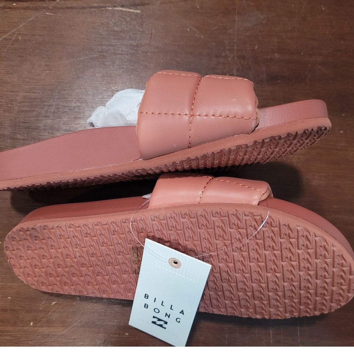 Billabong Women’s Alana Slide Sandal – Sweet Tea Brown, Size 5