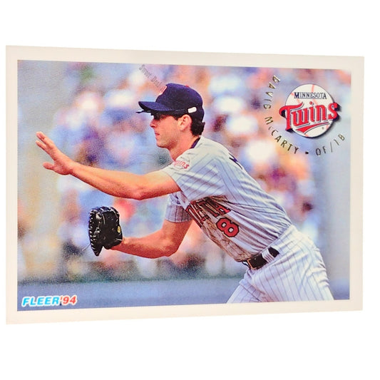 David McCarty, Minnesota Twins, #213, 1994 Fleer Baseball Collector's Card