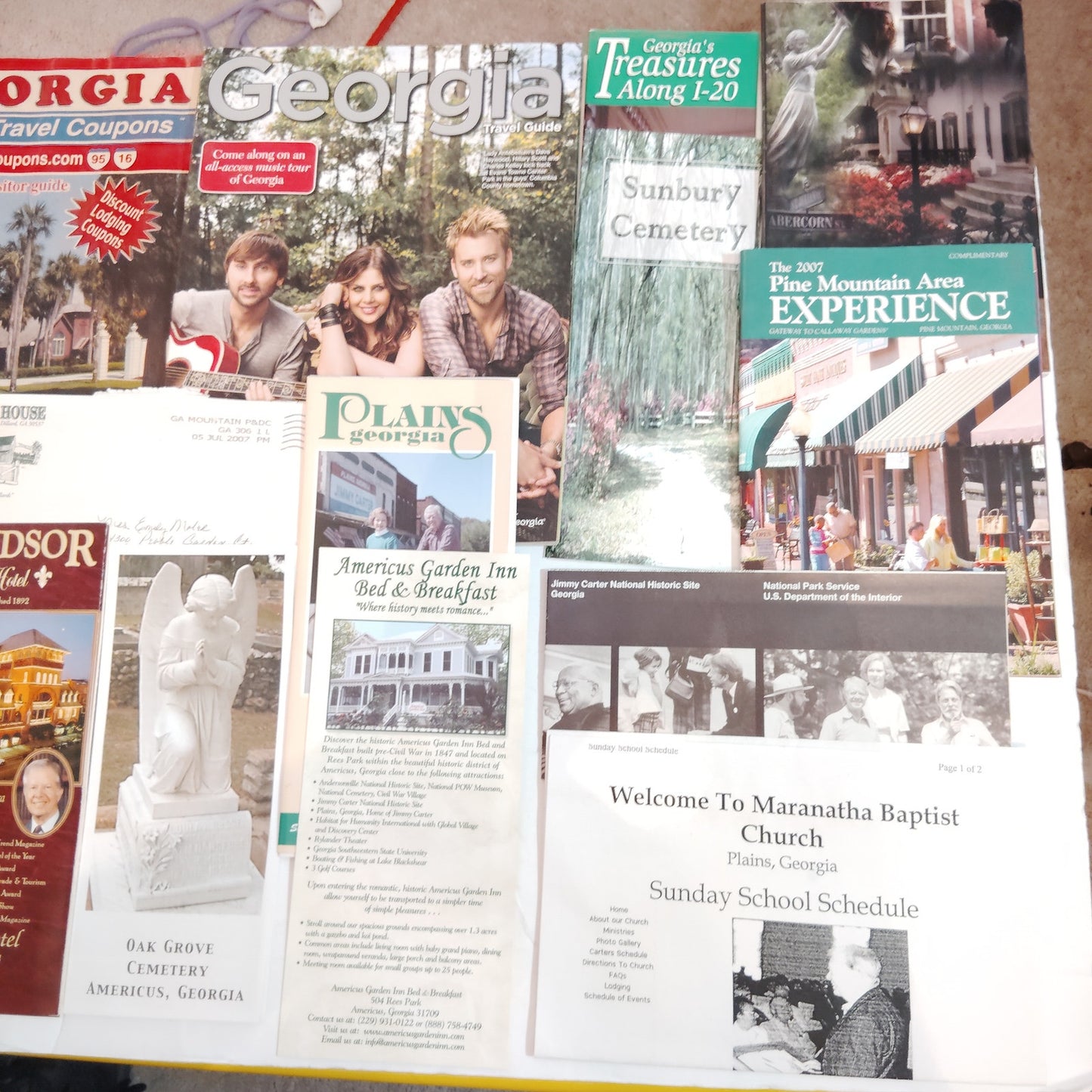 Vintage 2007 Georgia Tourism Ephemera Collection - Brochures, Guides & Souvenirs