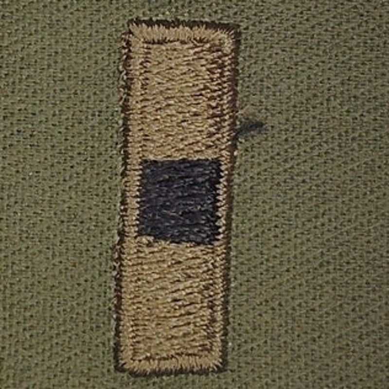 VTG US Army WO1 W‑1 Subdued OD Green Rank Patch Pair Black on ODG Twill – Sew‑On