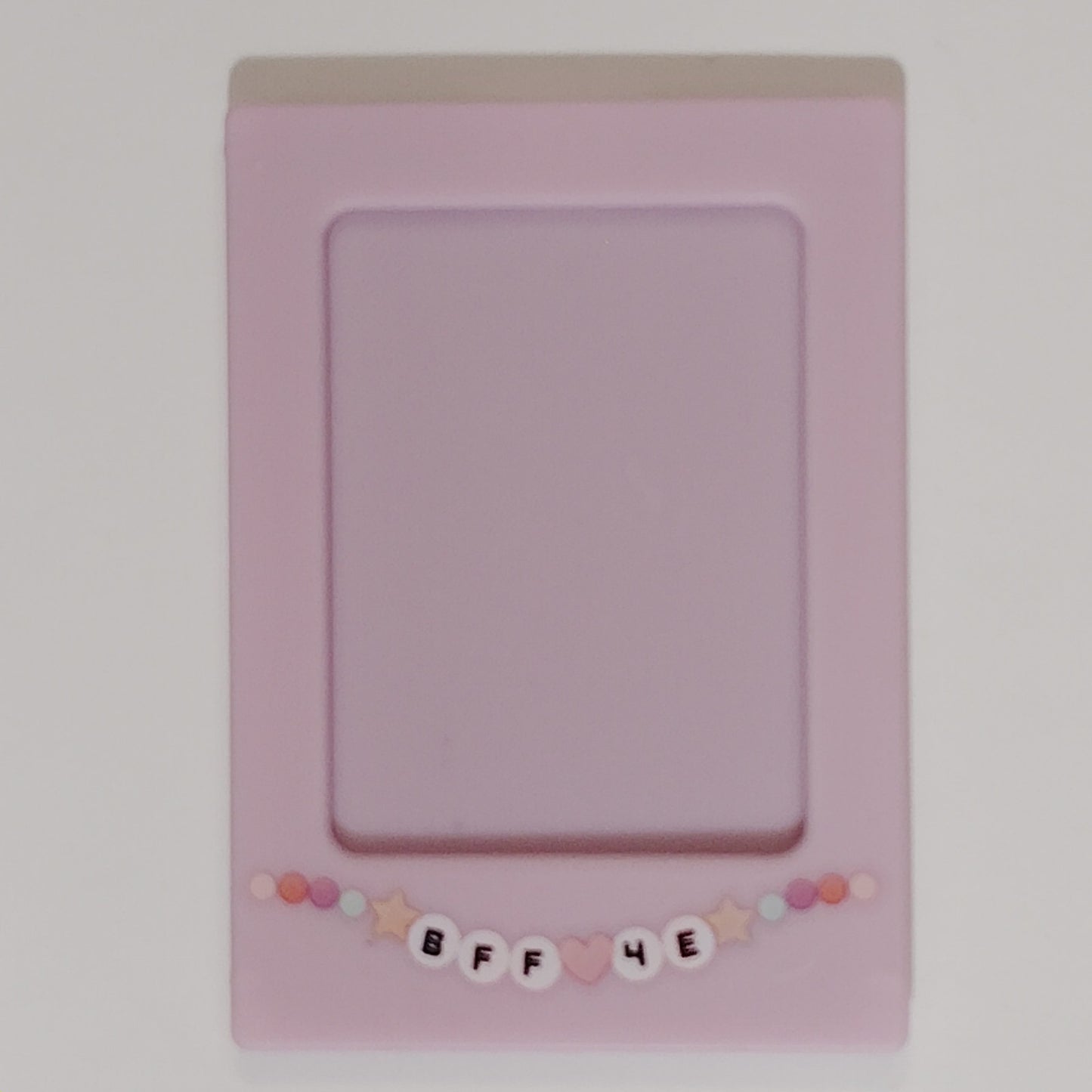2-PC Magnetic Photo Holders – Lavender, “BFF 4E” – Fits 2.5" x 3.5" Photos