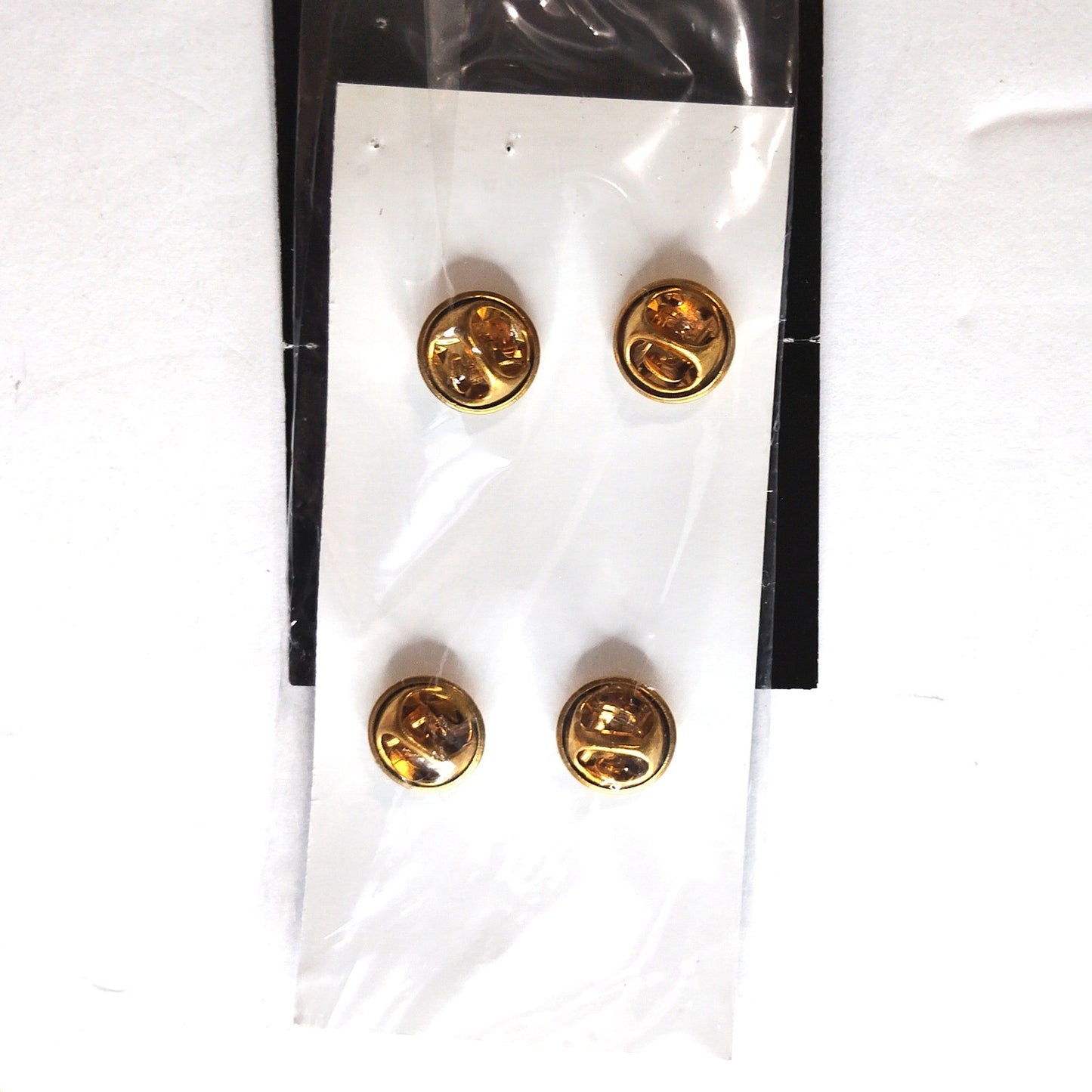U.S. Army PFC Rank Novelty Hat Lapel Pins No‑Shine Gold Tone 13/16" × 3/4" Pair