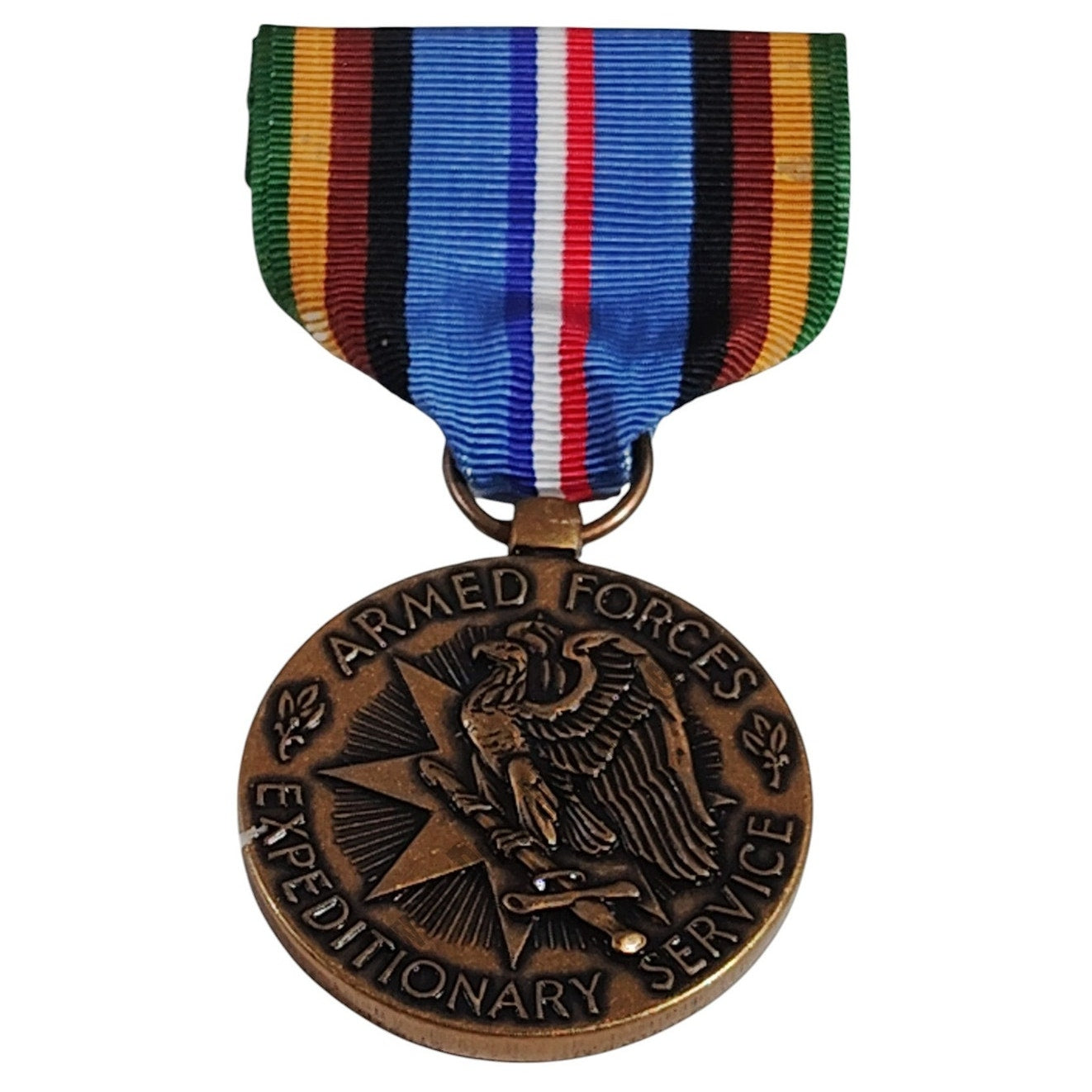 Armed Forces Expeditionary Service Medal w/ Pinback, 1-1/4"D x 2-7/8"H Overall