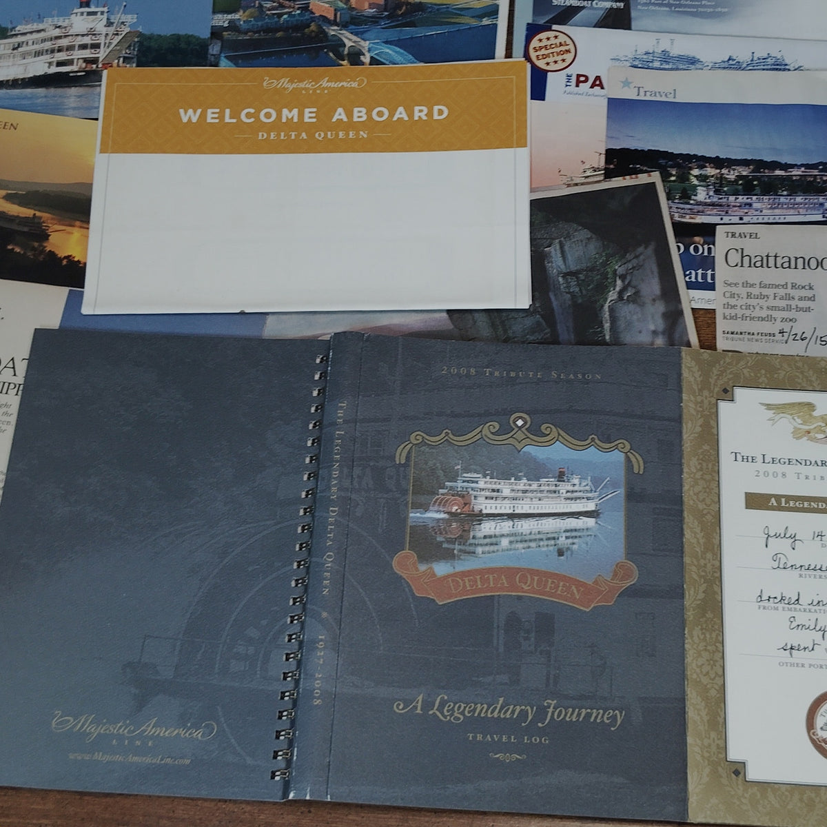 Chattanooga Tennessee 2009 Delta Queen Ephemera Collection - Travel Souvenirs