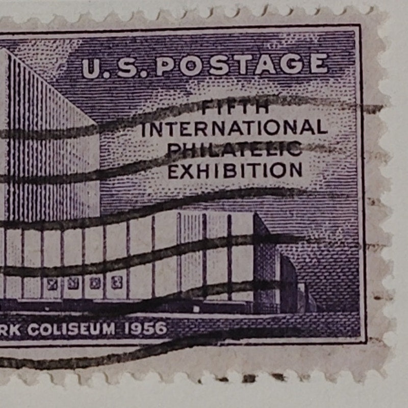 1956 3¢ FIPEX Stamp – New York Coliseum – Scott #1076 – International Philatelic