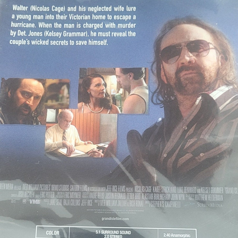 Grand Isle (DVD, 2019) Thriller Starring Nicolas Cage & Kelsey Grammer