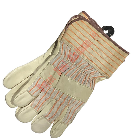 Vintage Leather Work Gloves, L, Fabric 100% Cotton, Product No. 15671