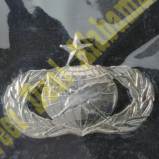 No Shine Insignia - Air Force Badge Pin: Publics Affairs Senior 1-3/4W x 1-1/8H