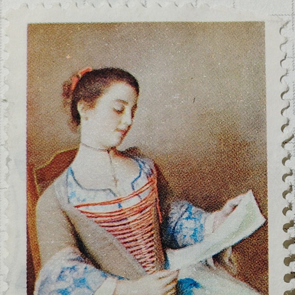 1974 US Postage Stamp Scott #1533 10c Liotard Lovely Reader Used Canceled