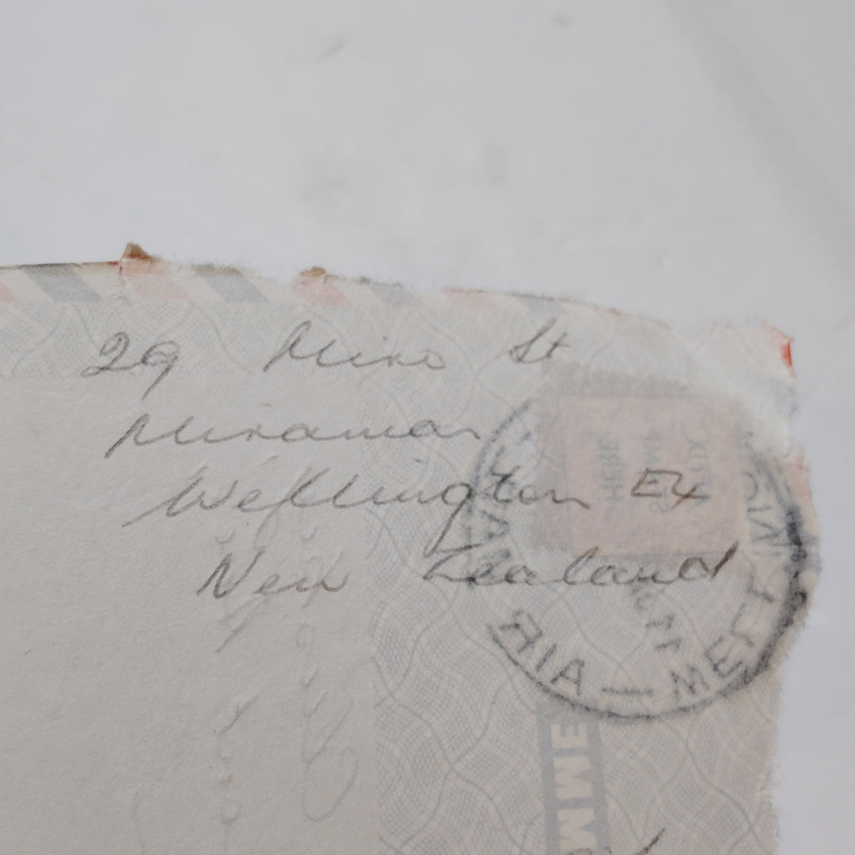 1957 New Zealand Aerogramme Cover 8d Queen Elizabeth II Stamp Red Airmail