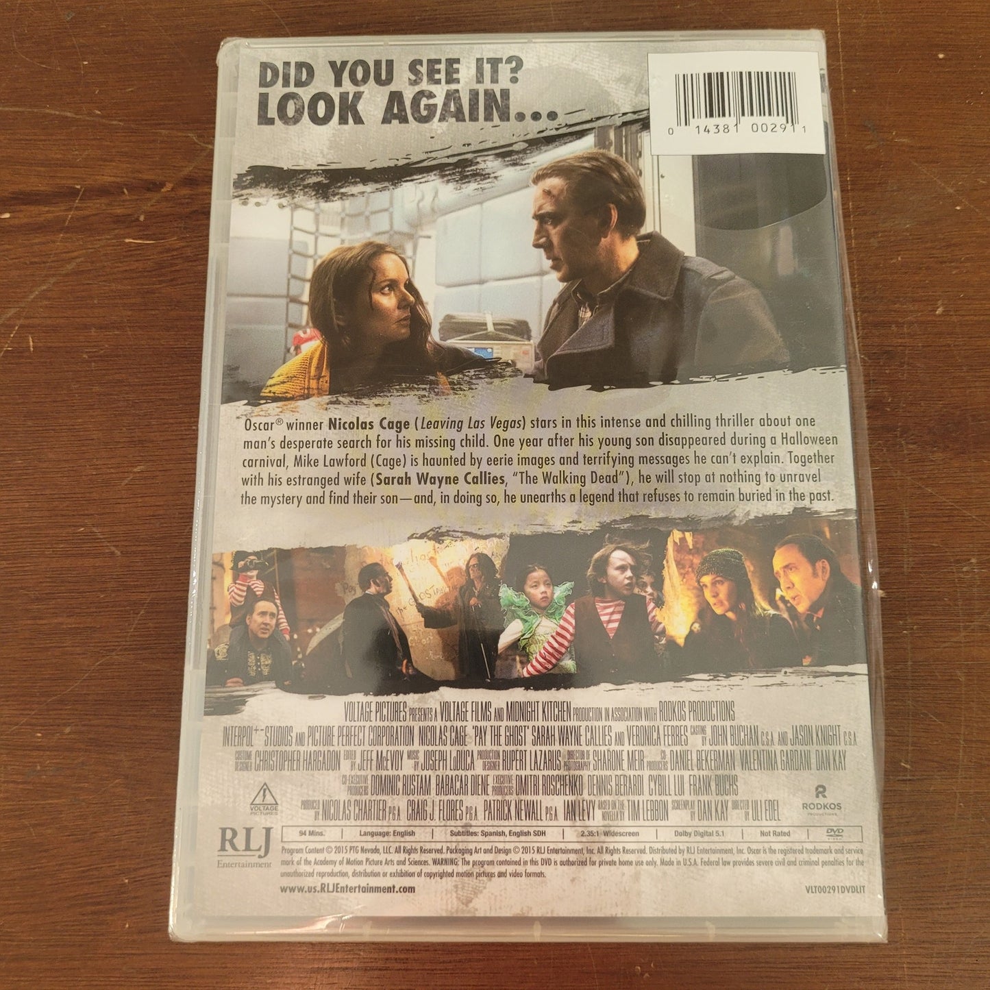 Pay the Ghost (DVD, 2015) Horror Thriller Starring Nicolas Cage