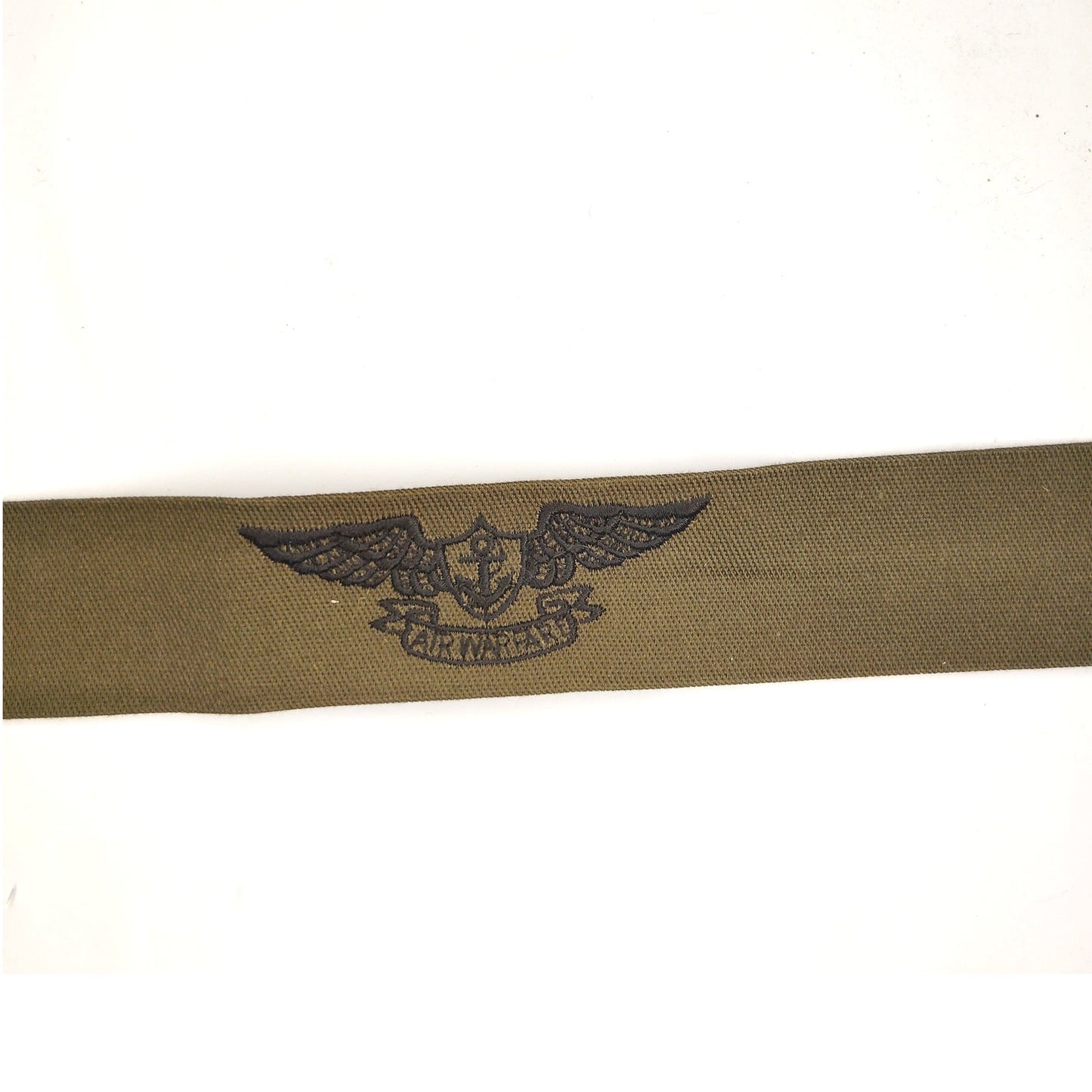 US Navy EAWS Enlisted Aviation Warfare Subdued ODG Tape 7‑7/8×1‑1/4 Folded Twill