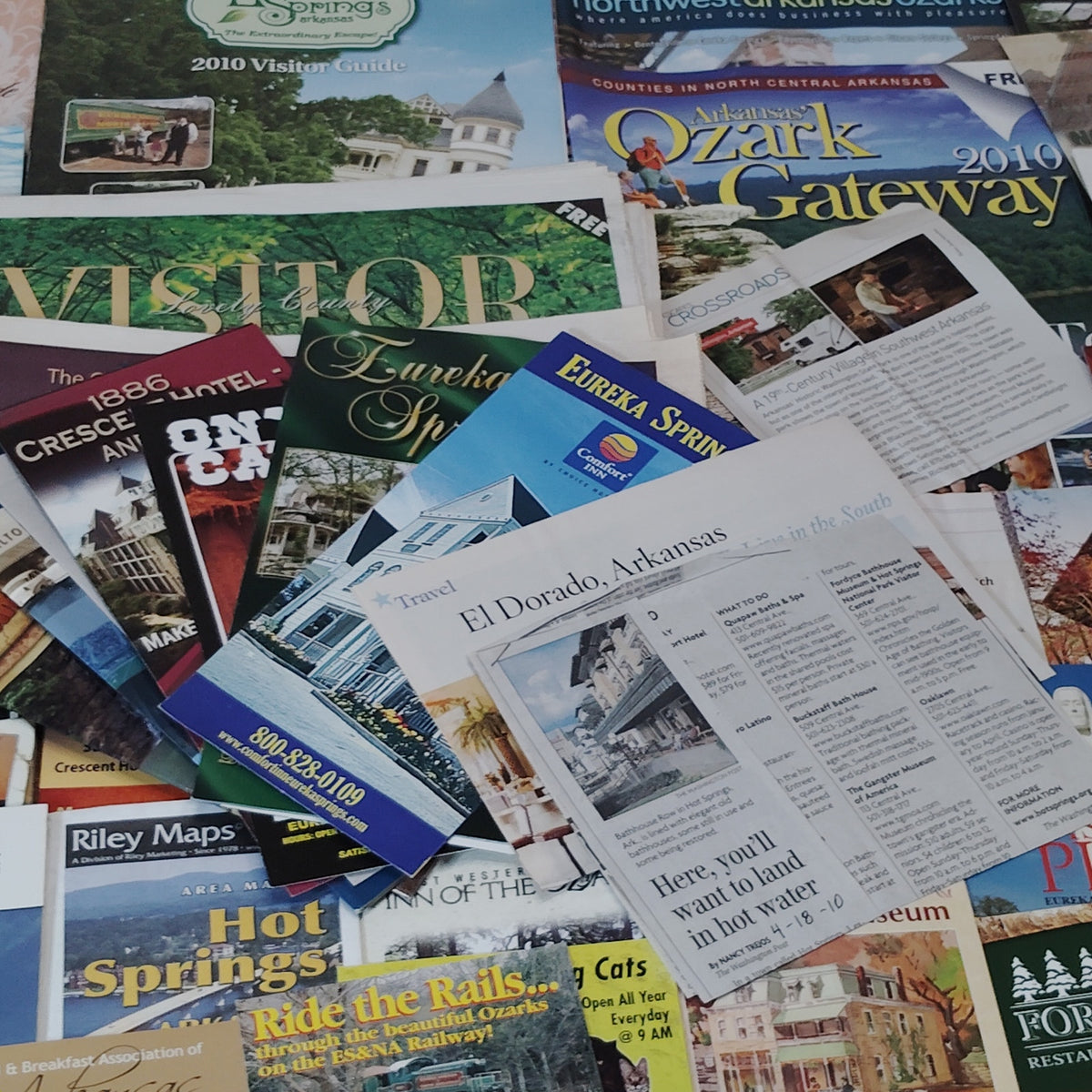 Vintage Arkansas Travel Ephemera Lot - Brochures, Maps, Guides - Pre-2010