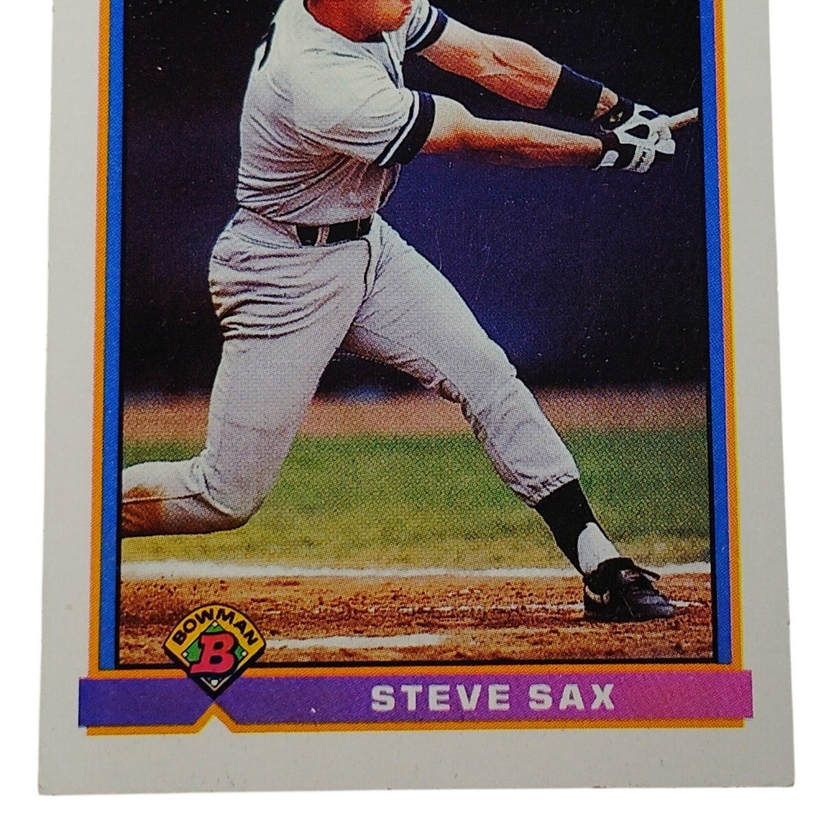 1991 Bowman Steve Sax #170 New York Yankees Second Baseman Baseball Card NM