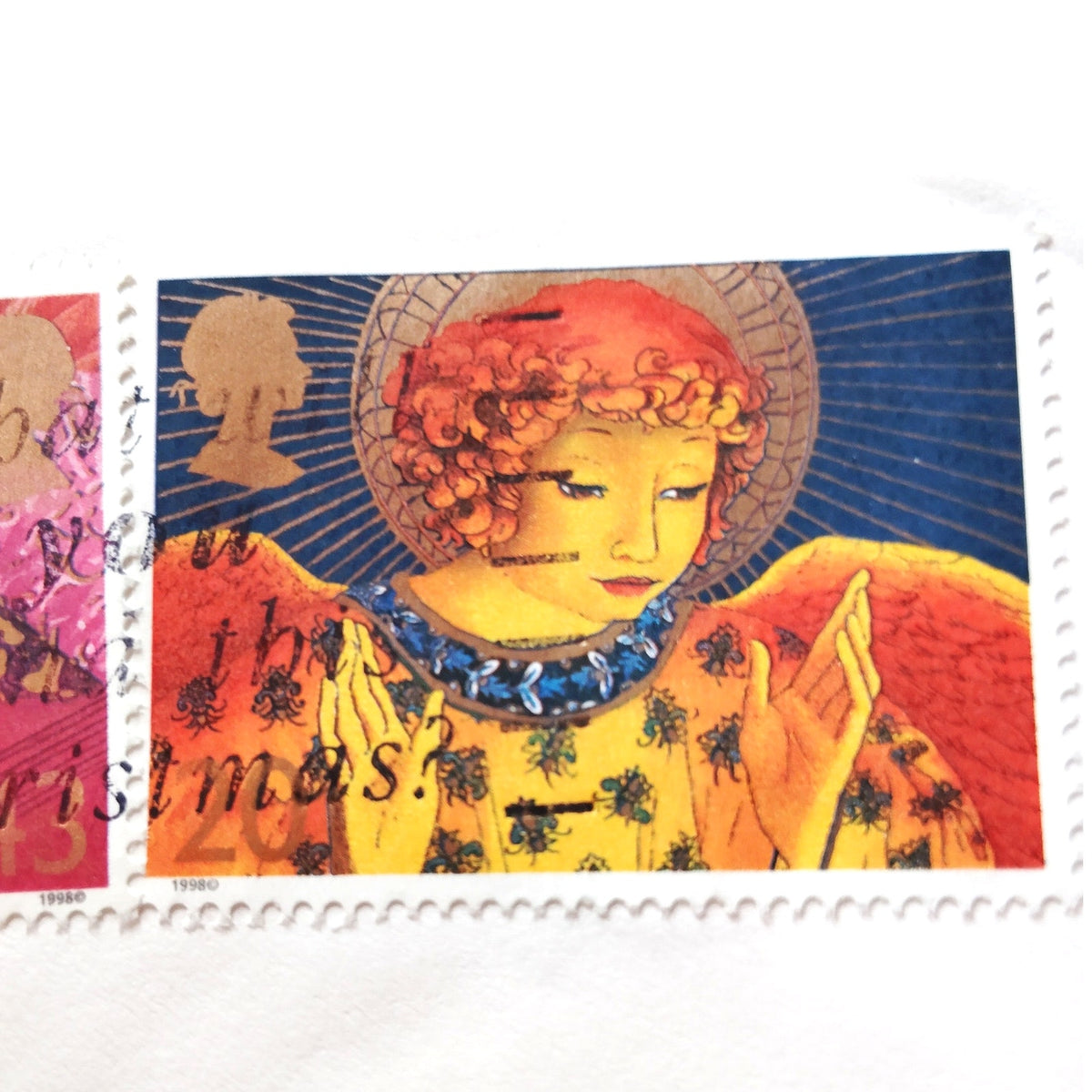 1998 GB Royal Mail Christmas Cover Madonna & Child Stamps Dorset Postmark