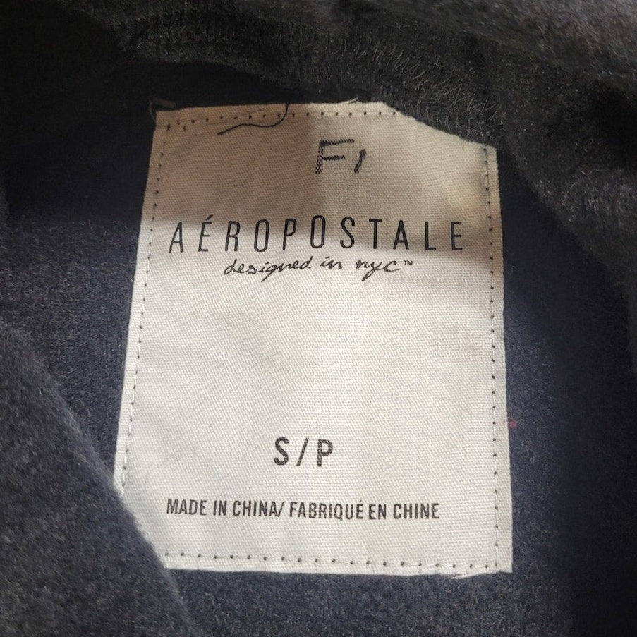 Aeropostale Fleece Hoodie, Black, 70/30 Cotton/Poly Size S/P
