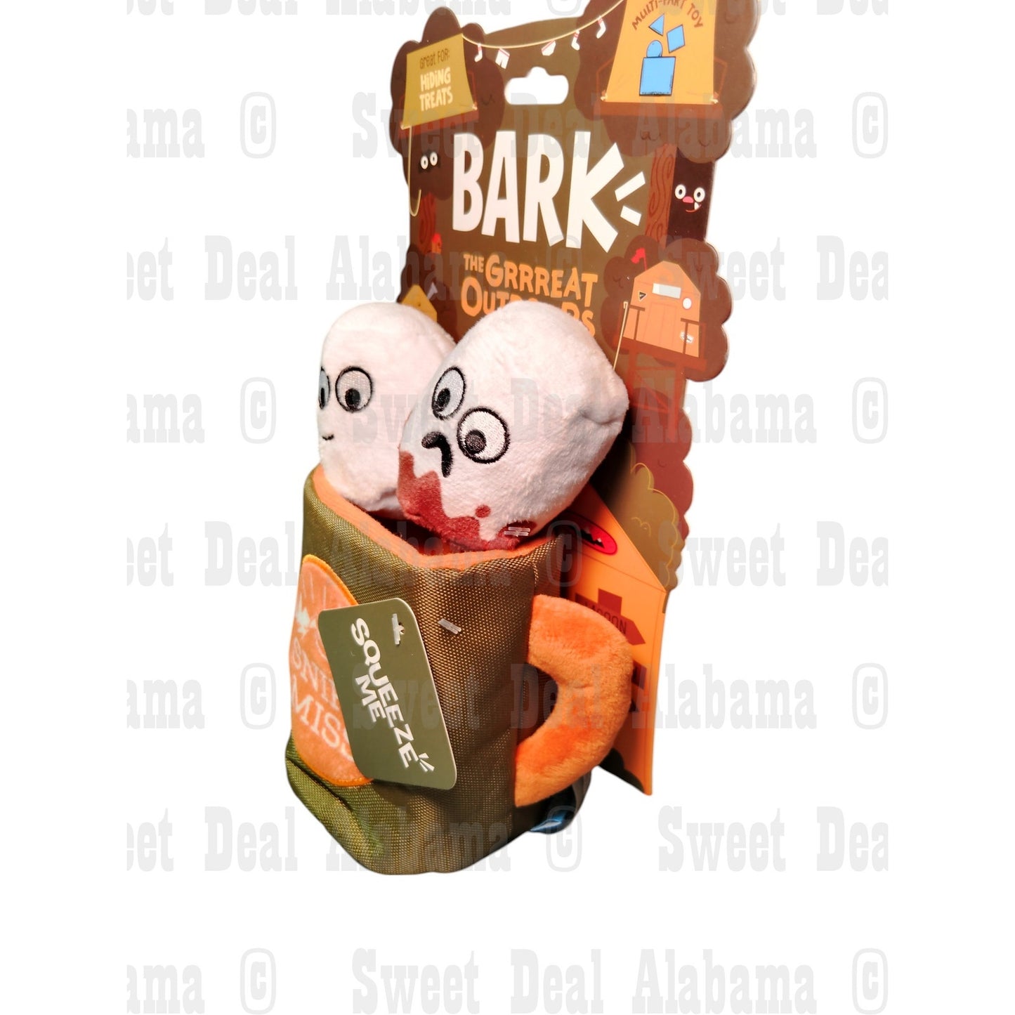 Bark Sniff Miss Marshmallows & Mug Soft Toys (3-in-1) for Small Dogs