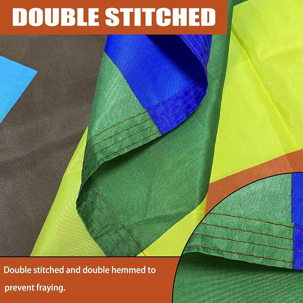 Progress Pride Flag 3×5 ft Double‑Sided HD Nylon with Canvas Header & Grommets