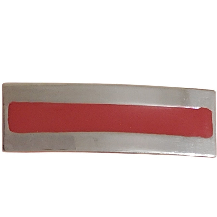 1 Set USMC WO5 Collar Devices – Red Stripe Bar – 1‑1/8" × 5/16" – Pair