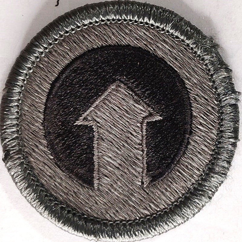 US Army 1st Sustainment Command Theater Patch Subdued 2‑1/8" Dia Hook‑Back