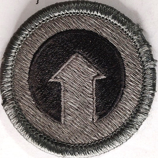 US Army 1st Sustainment Command Theater Patch Subdued 2‑1/8" Dia Hook‑Back