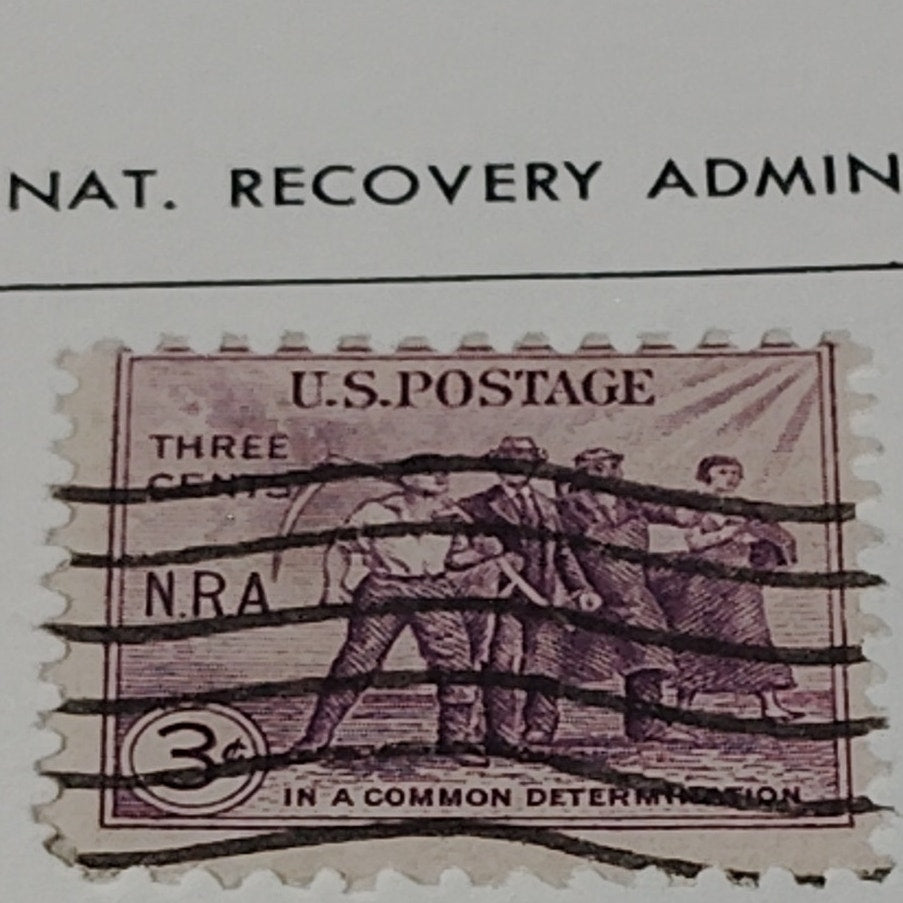 1933 3¢ NRA Stamp – “In a Common Determination” – Scott #732 – Canceled