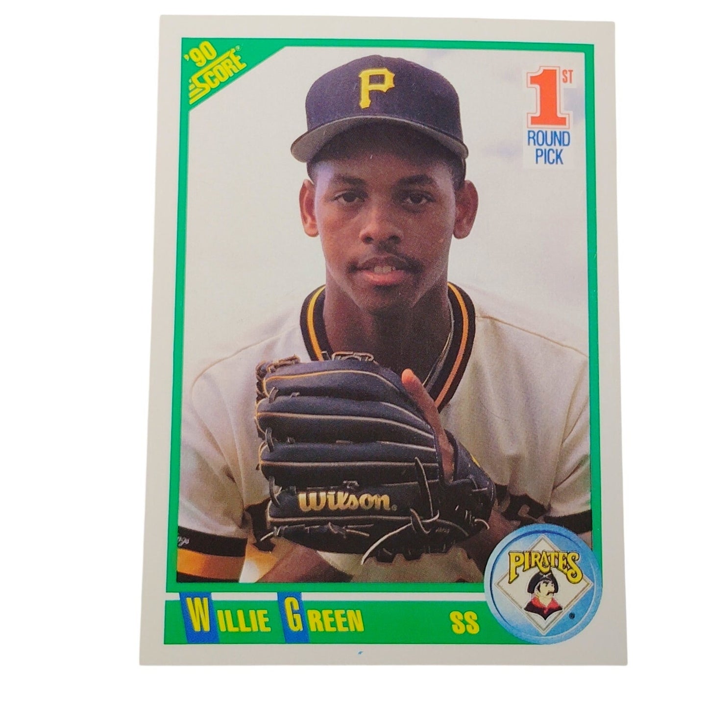 1990 Score Willie Greene #682 Pittsburgh Pirates 3B 1st Round Pick MLB Card NM