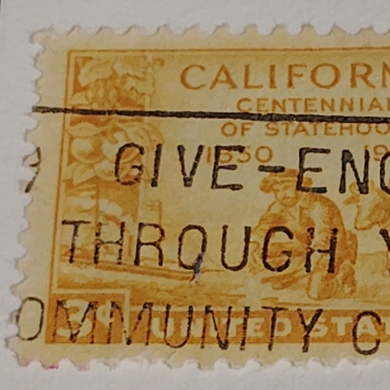 1950 3¢ California Statehood Centennial Stamp – Scott 997 – Gold Rush Miners