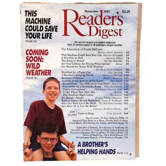 Reader's Digest November 1997 Magazine Vol 151 No 907 Brother's Helping Hands