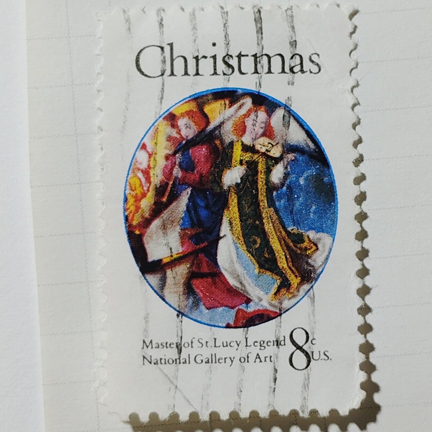 1972 US Postage Stamp Scott #1471 8c Christmas Master St Lucy Legend Used
