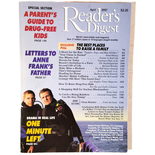 Reader's Digest April 1997 Vol. 150 No. 900 Vintage Magazine Back Issue