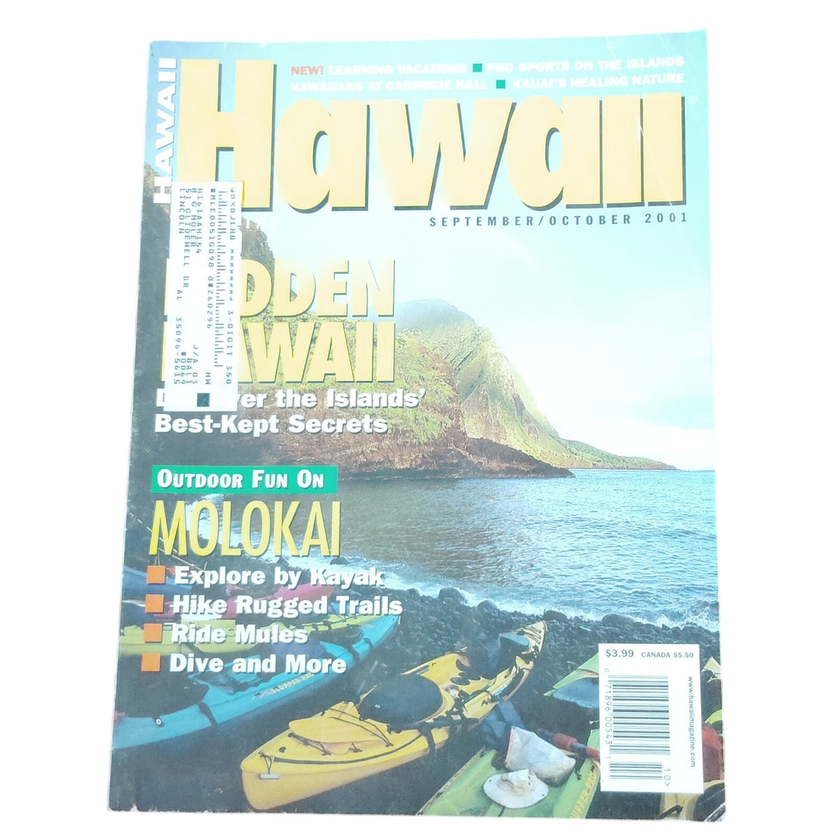 Hawaii Magazine - Sept/Oct 2001 - Learning Vacations, Hidden Hawaii