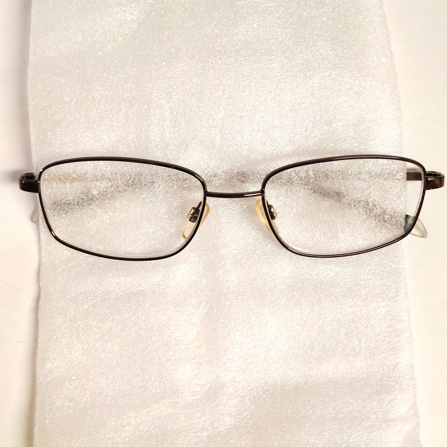 VTG Full‑Rim Rectangular Metal Reading Glasses +2.00 V.861 Gray Spring Hinges