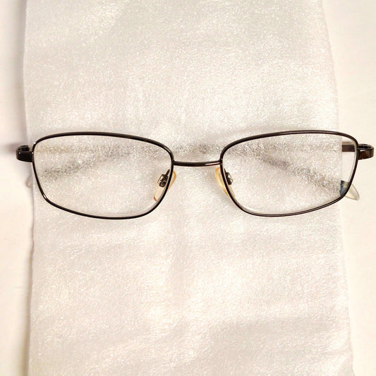 VTG Full‑Rim Rectangular Metal Reading Glasses +2.00 V.861 Gray Spring Hinges