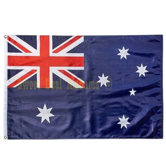 Country Flag, Australia 3 Ft. x 5 Ft. Nylon Flag, Metal Grommets, Canvas Header