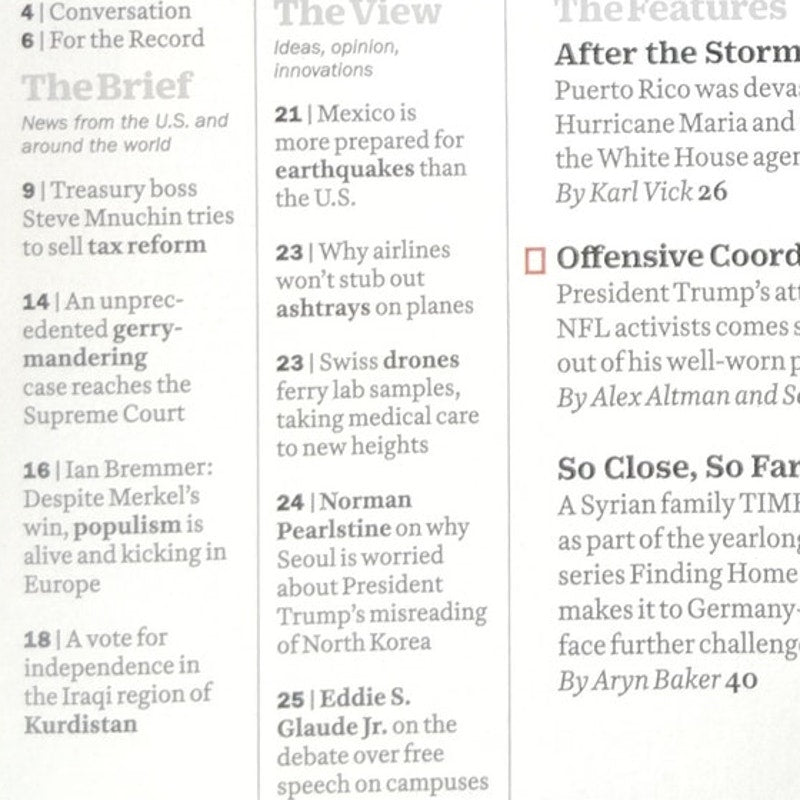 TIME Magazine October 9 2017 Why He Always Bounces Back Trump Dummy Cover
