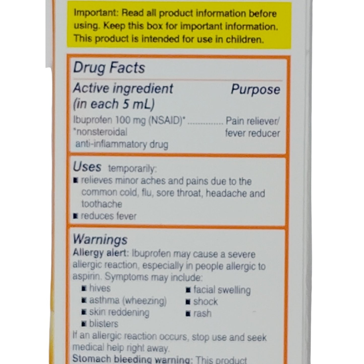 Children’s Motrin Oral Suspension – Bubble Gum – 4 oz. – Exp. 10/31/2026
