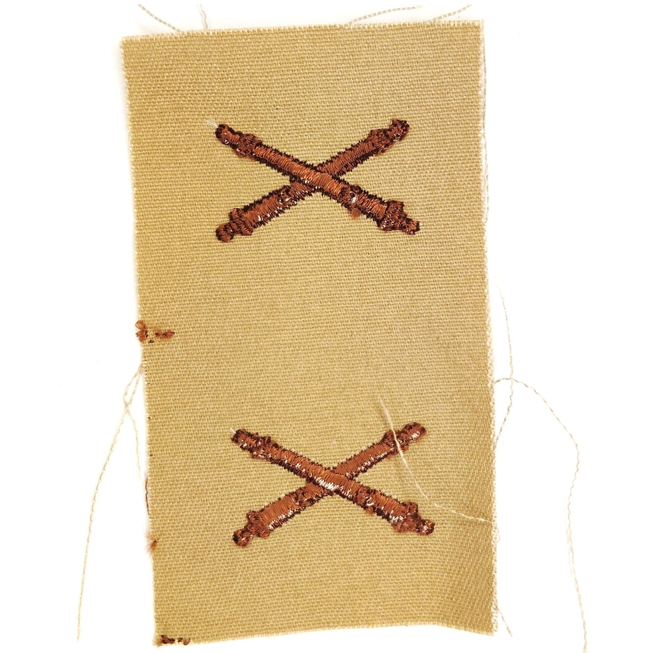 US Army Field Artillery Officer Collar Insignia Patches Sew On Desert Camo DCU