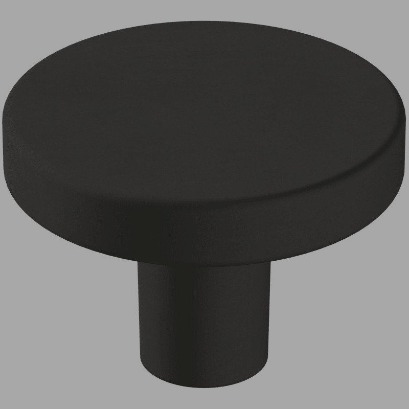 Versa 1‑3/8" (35 mm) Modern Matte Black Round Cabinet Knob