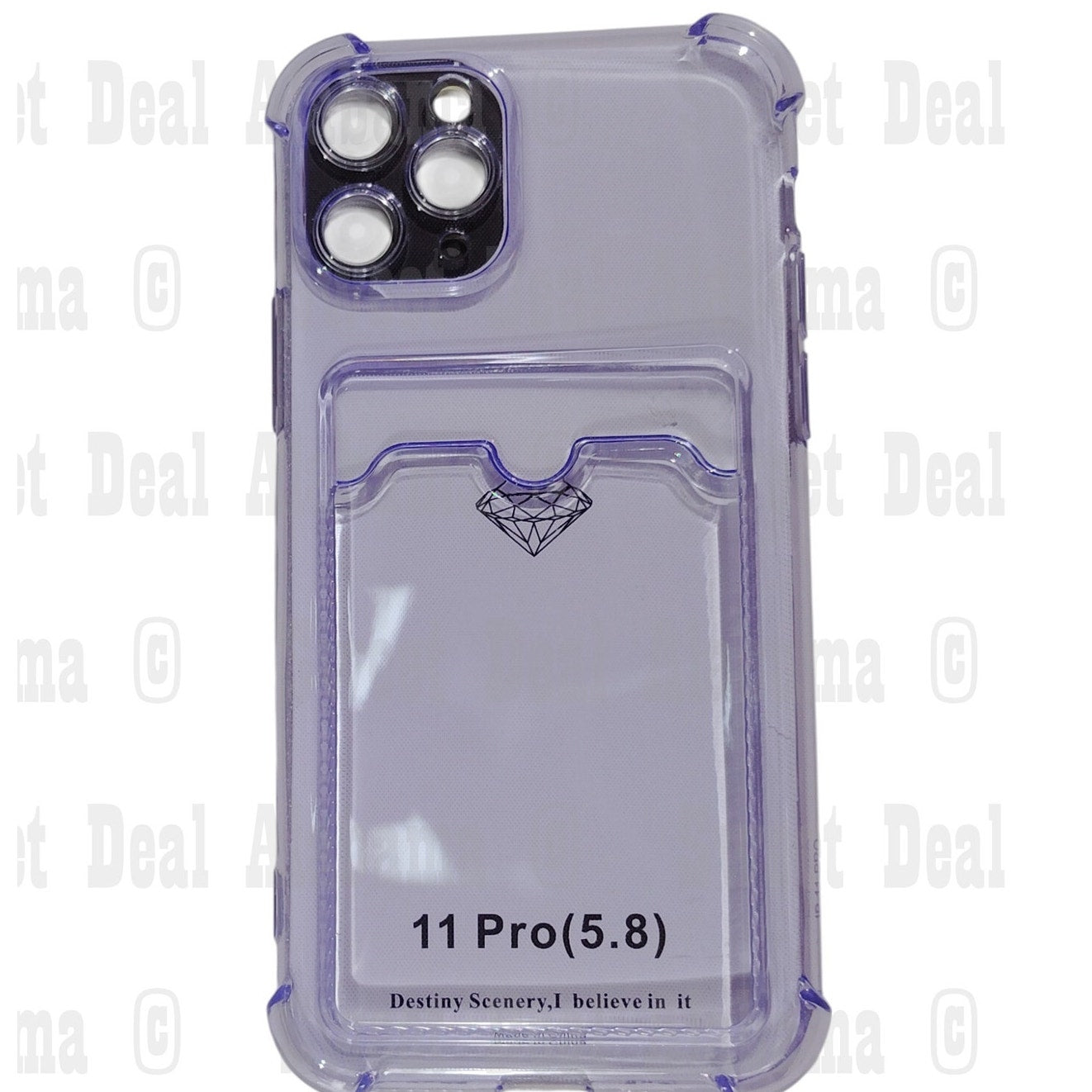 Hocase Cellphone Case For iPhone 11 Pro (5.8"), Transparent Purple Color