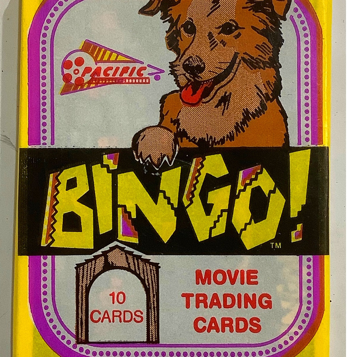 Bingo Movie 1991 Collectors Trading Cards Tri-Star Pictures Sealed Wax Pack- NIP