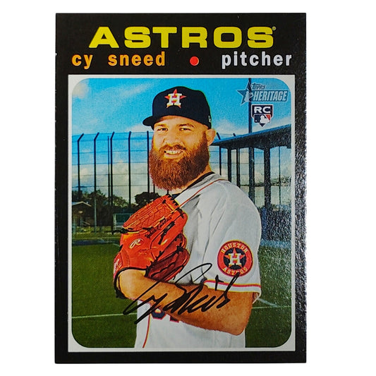 2020 Topps Heritage Cy Sneed 624 RC Houston Astros Pitcher Rookie Baseball VG/EX
