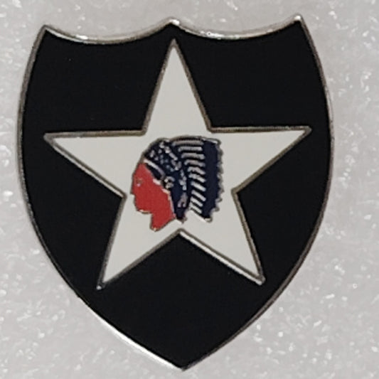 U.S. Army 2nd Infantry Division CSIB "Indian Head" Novelty Hat/Lapel/Brooch Pin