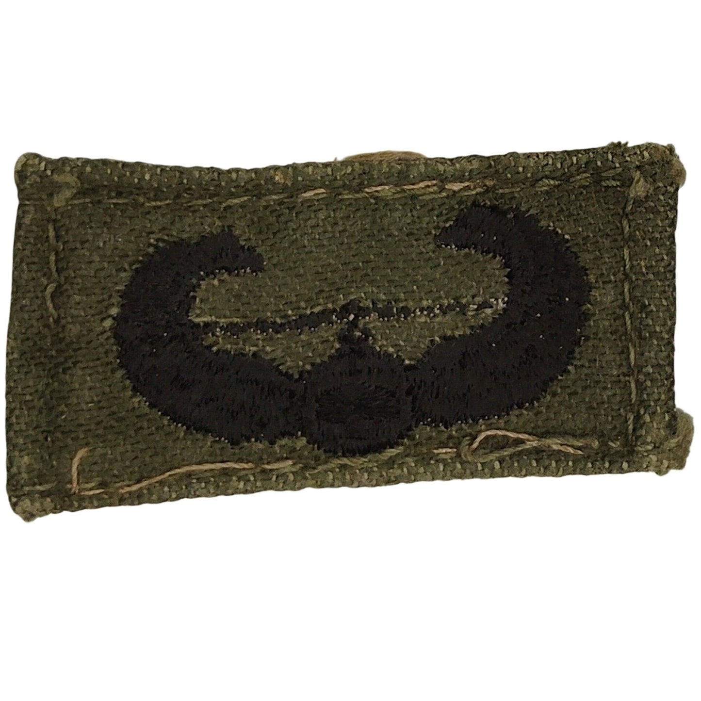 Vintage US Army Air Assault Badge Patch Subdued 2" × 1" Black on ODG Sew‑On