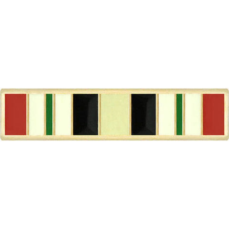 Iraq Campaign Mini Ribbon Pin – 11/16" × 1/8" Hat/Lapel Novelty Pin