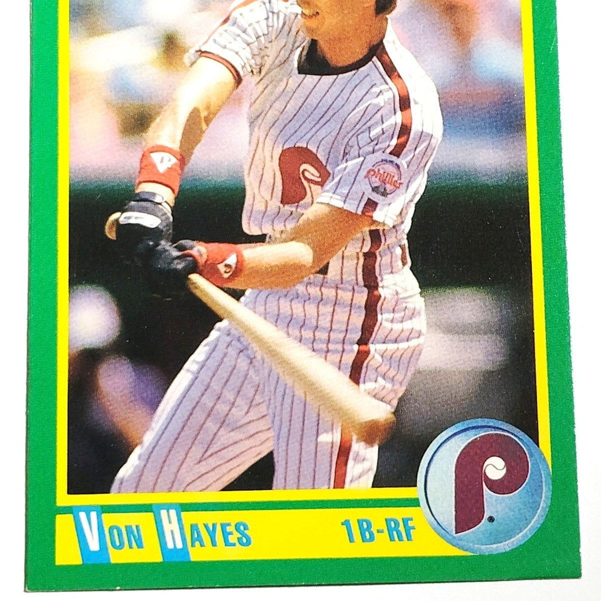 1990 Score Von Hayes Card No. 36 Philadelphia Phillies 1B‑RF VG/EX