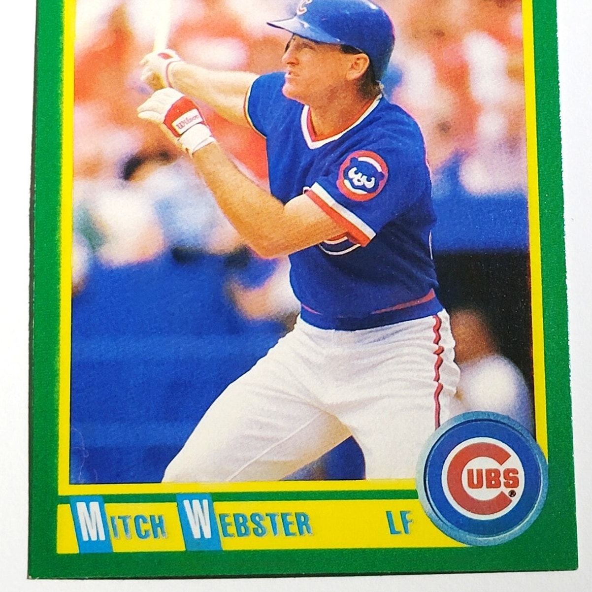 1990 Score Mitch Webster Card No. 85 Chicago Cubs OF VG/EX